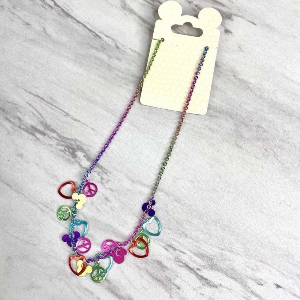 Disney Parks Rainbow Chain Charm Necklace